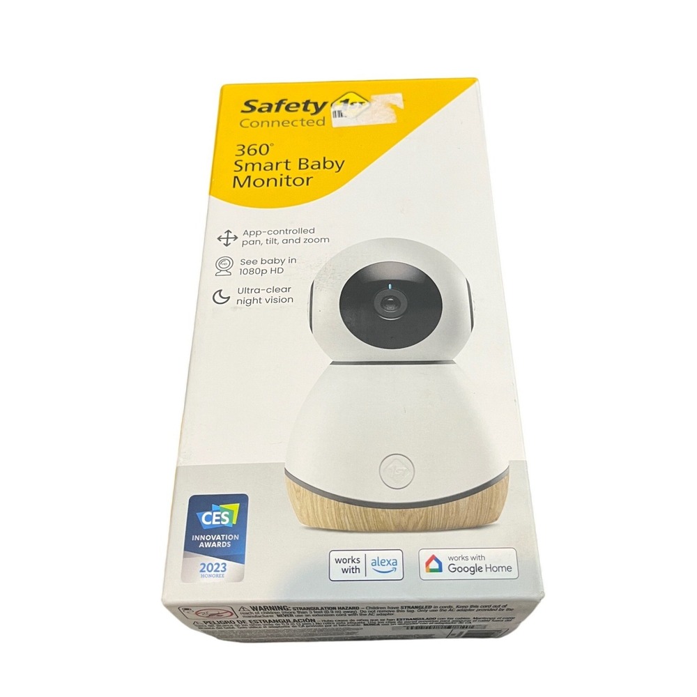 Safety 1st 360 Smart Baby Monitor Unisex OS White 1080p HD WiFi MO180